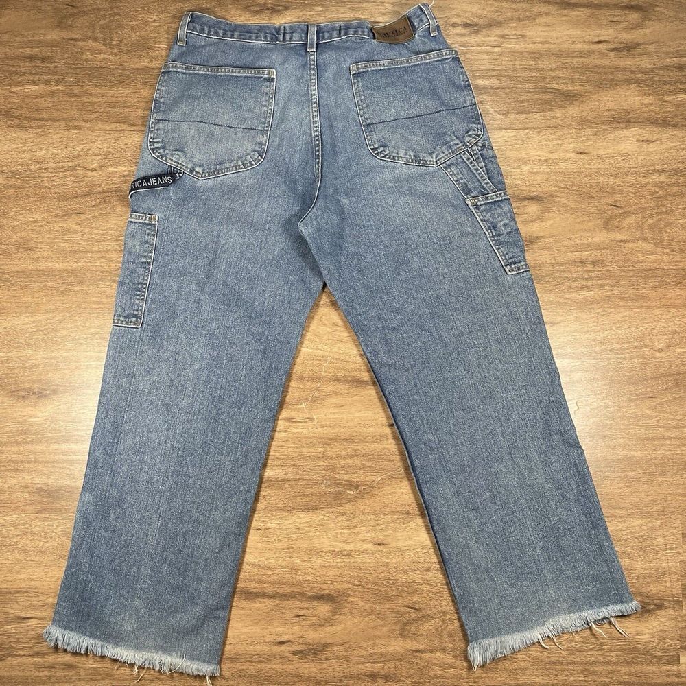 VTG Nautica Jeans Men's 36x30 Carpenter Loose Baggy‎ Wide Leg Y2K Skater Hip Hop